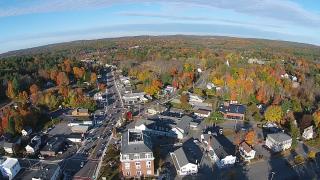 Autumn aerial view of Northborough Town Center